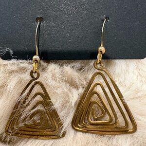 Twisted Silver Gold Art Earrings